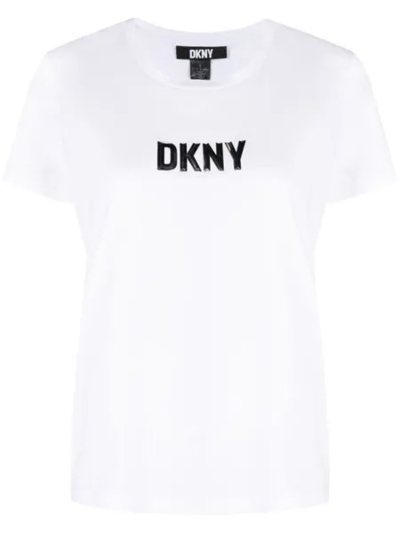 DKNY футболка с логотипом, белый