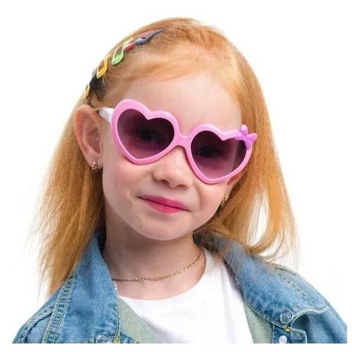 Солнцезащитные очки , сердце, оправа: пластик, для девочек