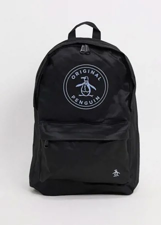 Original Penguins seine backpack in black and cool blue-Черный