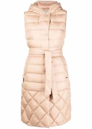 Woolrich длинный жилет Ellis с капюшоном