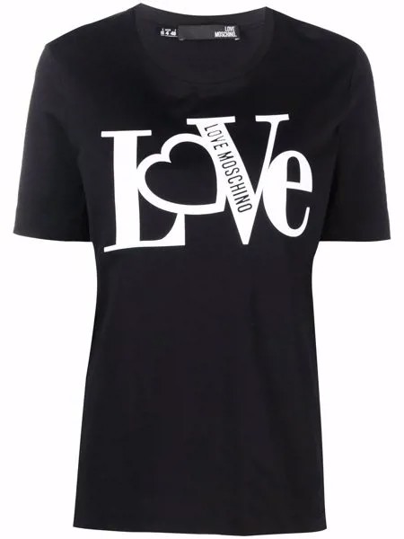 Love Moschino футболка с тисненым логотипом