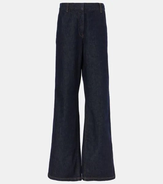 Расклешенные джинсы с высокой посадкой Dries Van Noten, индиго