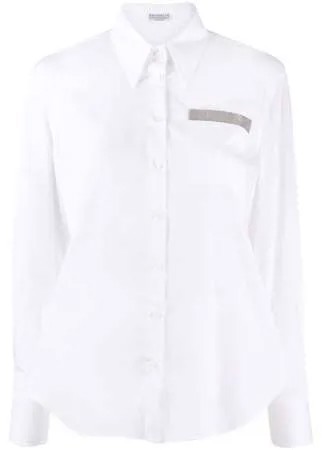 Brunello Cucinelli рубашка с накладным карманом
