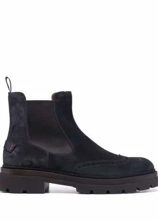 Santoni ботинки челси с брогированием