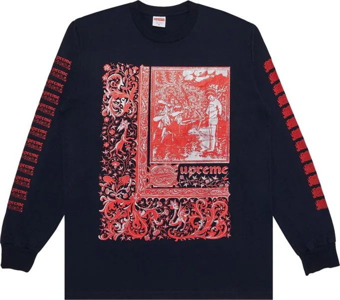 Лонгслив Supreme Saint Sebastian 'Navy', синий