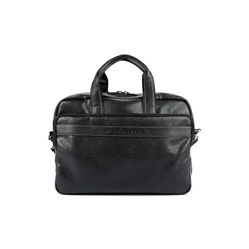 Мужская сумка для документов портфель кейс дипломат черная папка а4 для ноутбука кроссбоди ANTAN 8-32 Искусственная кожа/черный