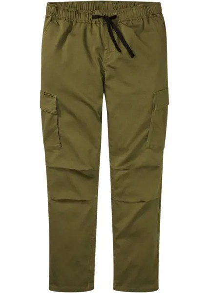 Прямые эластичные брюки-карго свободного кроя Rainbow, зеленый