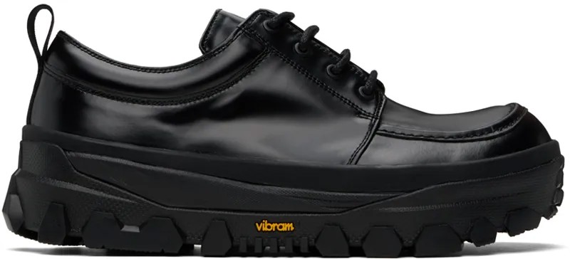 Черные лоферы на шнуровке Vibram Amomento
