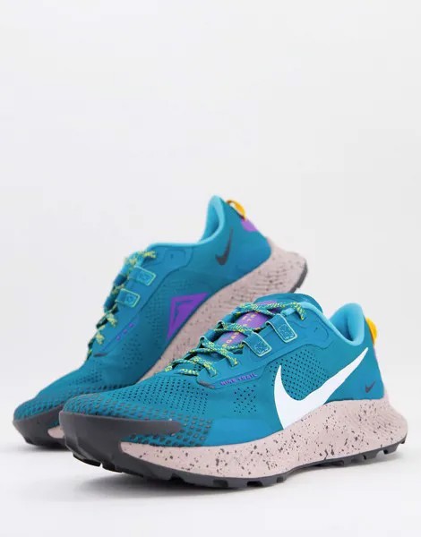 Кроссовки голубого цвета Nike Running Pegasus Trail 3-Голубой