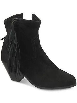 SAM EDELMAN Женские черные ботильоны Louie с кисточками и круглым носком на блочном каблуке, размер 9,5 м