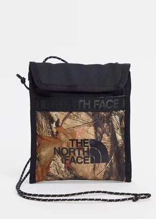 Сумка-кошелек на шею с камуфляжным принтом The North Face Bozer-Зеленый цвет