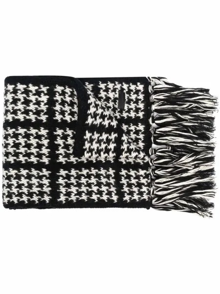 Saint Laurent длинный шарф в ломаную клетку