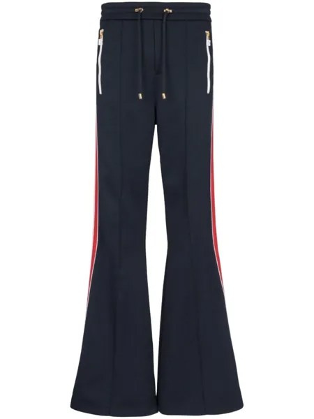 Balmain расклешенные спортивные брюки 70s, синий