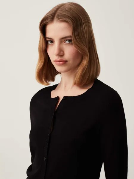 Однотонный кардиган с круглым вырезом Ovs, цвет black