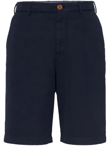 Brunello Cucinelli однотонные шорты-бермуды, синий