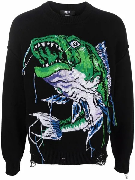 MSGM джемпер с вышивкой