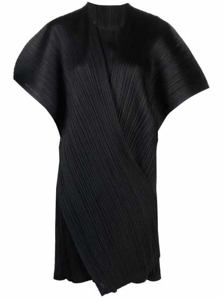 Pleats Please Issey Miyake платье мини с объемными плечами