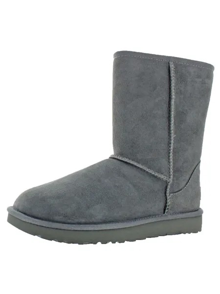 Женские повседневные замшевые ботинки Classic Short II на подкладке UGG, серый
