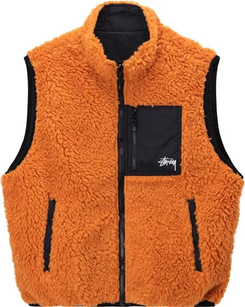 Жилет Stussy Sherpa Vest 'Orange', оранжевый