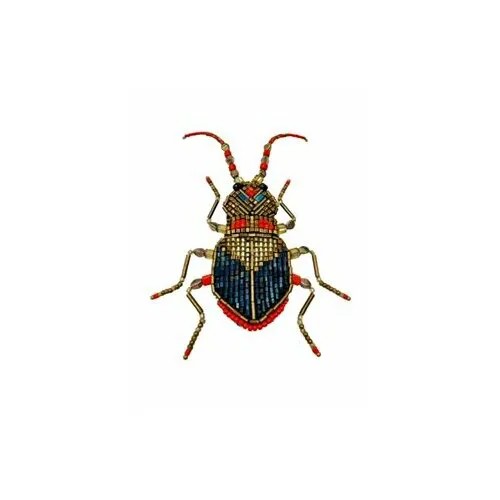 Брошь Королевство Птички & Бабочки, золотой, горчичный