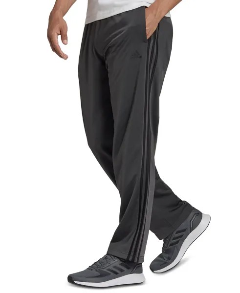 Брюки спортивные Adidas Primegreen Essentials Warm-up Open Hem 3 Stripes, темно-серый