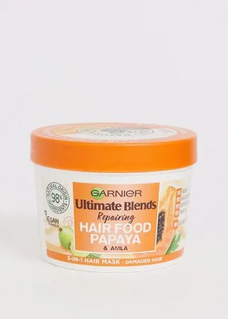 Маска для поврежденных волос 3-в-1 с экстрактом папайи Garnier Ultimate Blends Vegan Hair Food 390 мл-Бесцветный