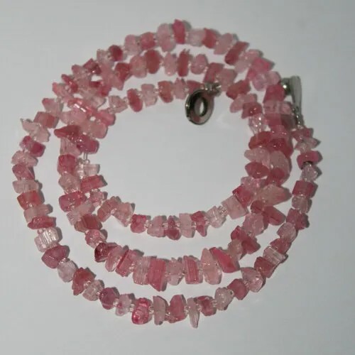 Бусы True Stones, турмалин, длина 61 см, розовый