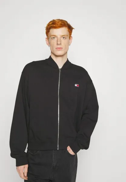Толстовка на молнии BOXY BADGE BOMBER Tommy Jeans, черный