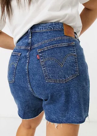 Синие джинсовые шорты Levi's Plus 501-Голубой