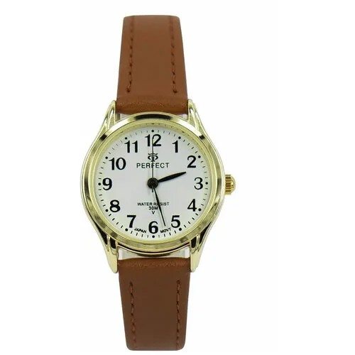 Perfect часы наручные, кварцевые, на батарейке, женские, металлический корпус, кожаный ремень, металлический браслет, с японским механизмом LX017-010-7