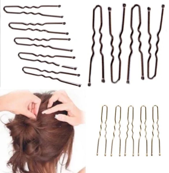 20Pcs/Set Women U Shaped Hairpin Hair Clips Bobby Pins Metal Barrette
