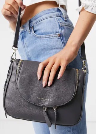 Серая сумка через плечо Paul Costelloe-Серый