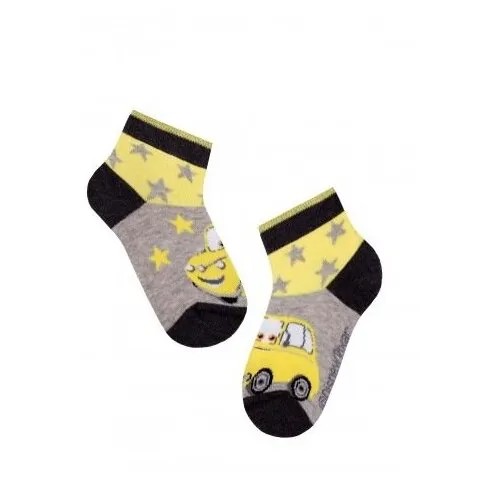 Носки Conte-kids размер 12, серый, желтый