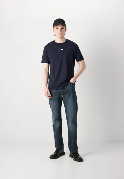 Базовая футболка Contrast Small Logo GANT, вечерняя синяя