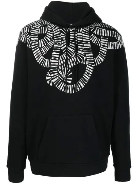 Marcelo Burlon County of Milan худи из органического хлопка с логотипом, черный