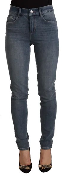 Джинсы LIU JO Slim Fit Синие хлопковые джинсовые брюки с завышенной талией s.W28 Рекомендуемая розничная цена 300 долларов США