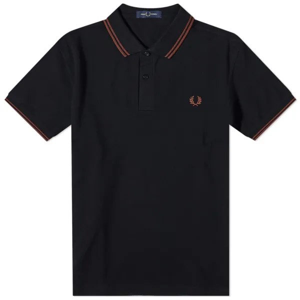 Рубашка-поло Fred Perry с двумя кончиками, черный