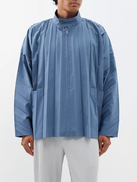 Куртка edge со складками Homme Plissé Issey Miyake, синий