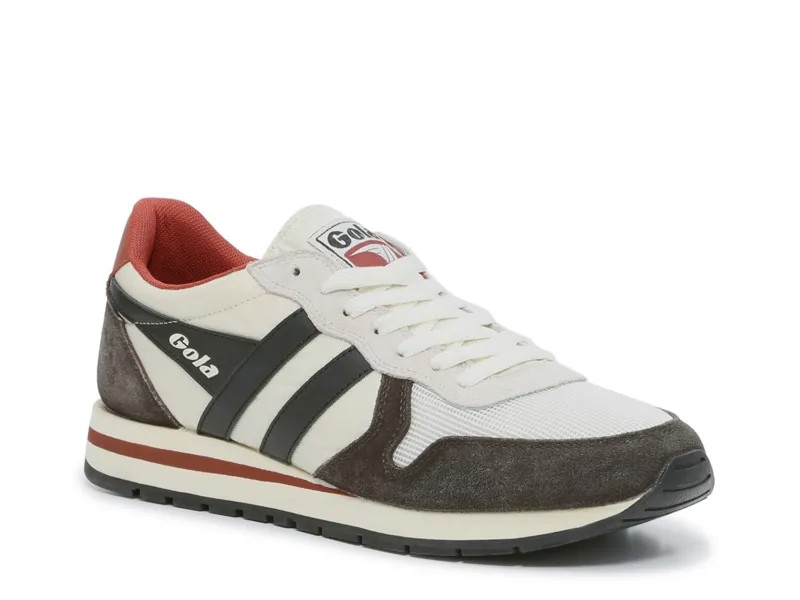 Кроссовки Gola Daytona Jogger замшевые, белый/оранжевый/серый