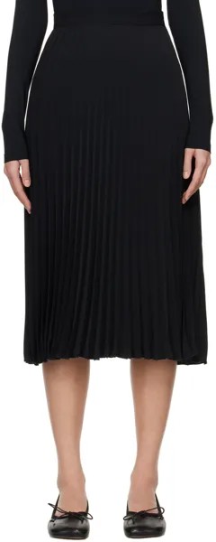 Черная юбка-миди со складками Mm6 Maison Margiela, цвет Black