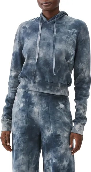 Худи Michael Stars Libbie Quartz Washed Long Sleeve Crop Hoodie in Cozy Terry, цвет Midnight Wash