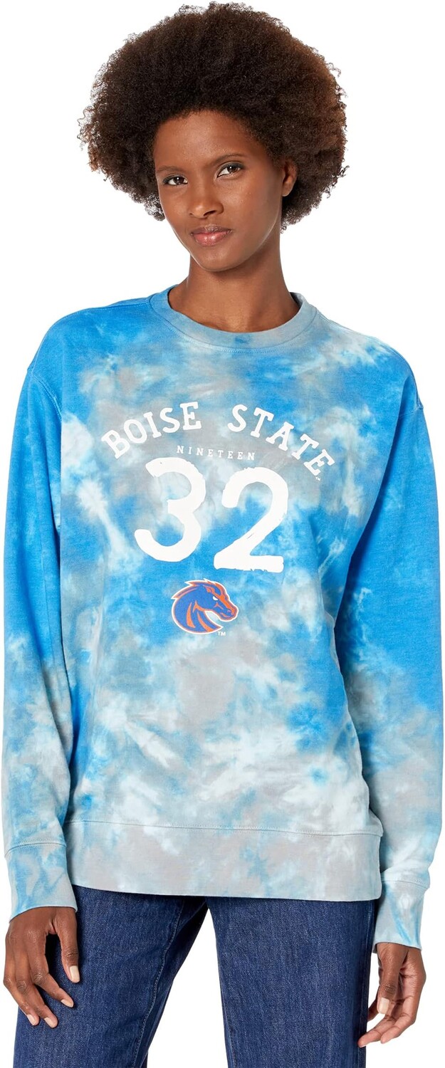 Толстовка Lauren James Boise State Broncos Tie-Dye Sweatshirt, цвет Royal/Grey