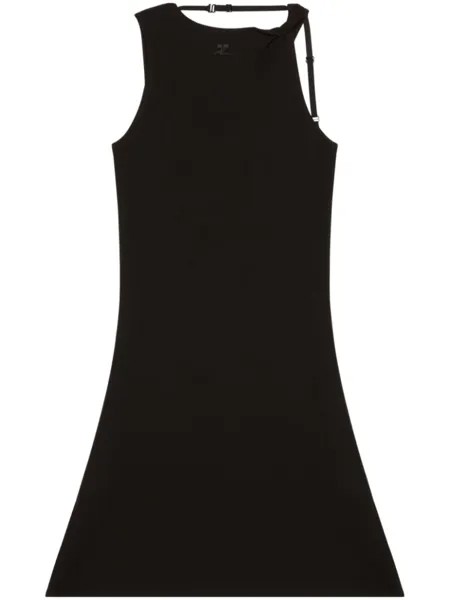 Courrèges платье мини из джерси, черный
