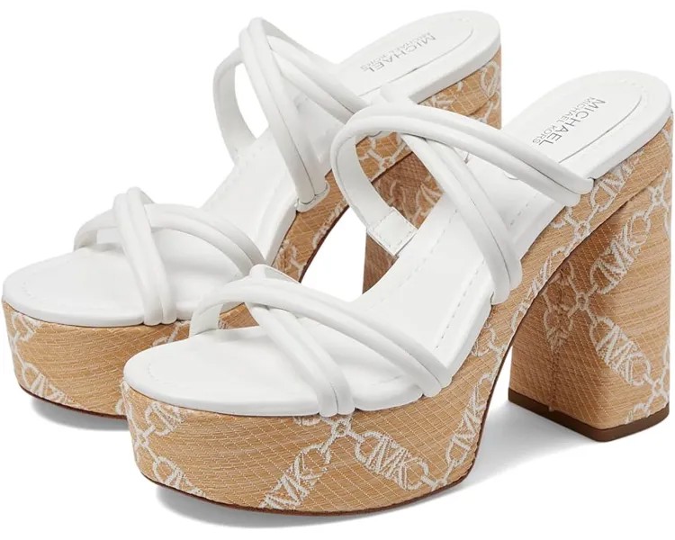 Туфли MICHAEL Michael Kors Corrine Platform, цвет Natural/Optic White