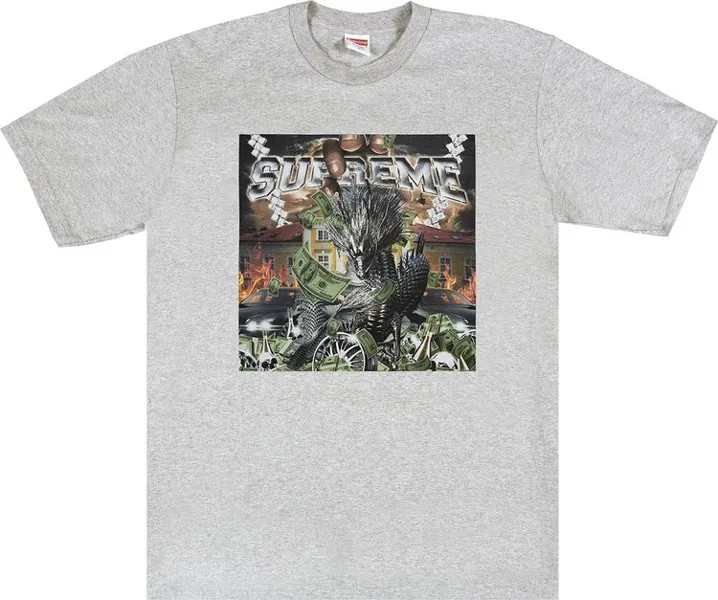 Футболка Supreme Dragon Tee 'Heather Grey', серый