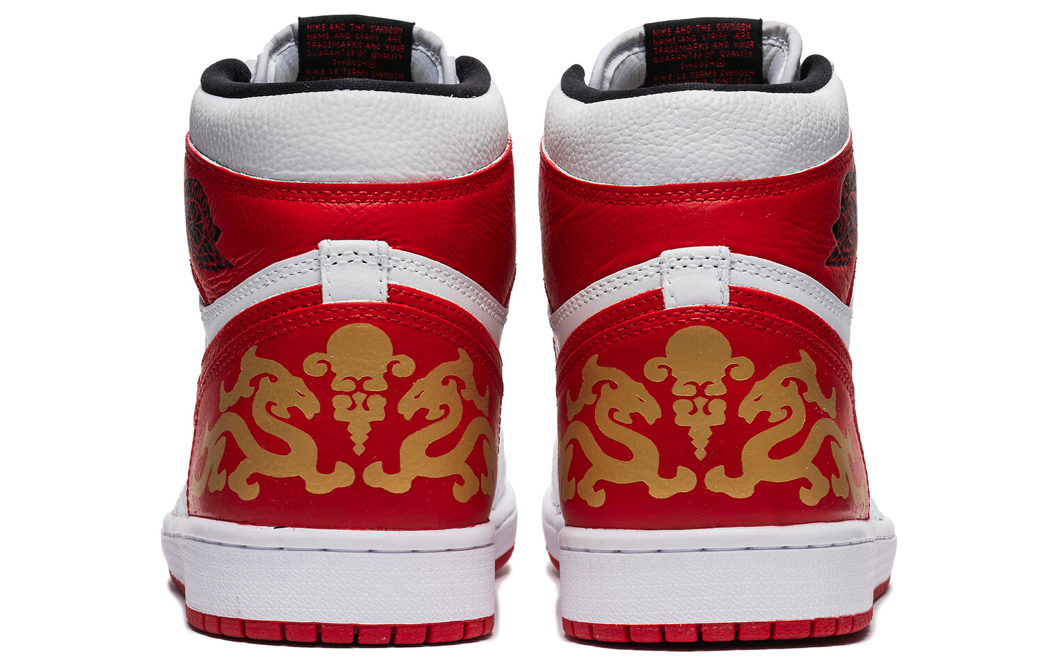 Кроссовки Air Jordan 1 Vintage Basketball Shoes Women's High-top White, красный