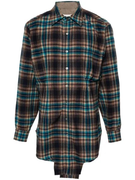 Maison Margiela шерстяной комбинезон в клетку Pendleton, синий