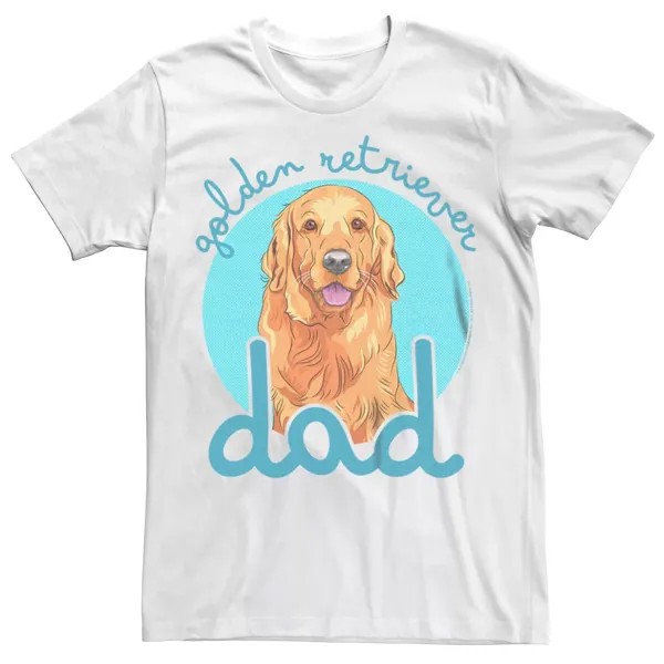 Мужская футболка с рисунком золотистого ретривера Dad Dog Lover Licensed Character