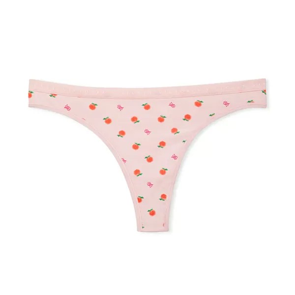 Трусики Victoria's Secret Stretch Cotton Thong Classic, розовый/персиковый