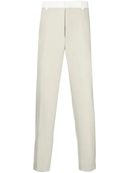 Maison Flaneur прямые брюки с контрастными вставками